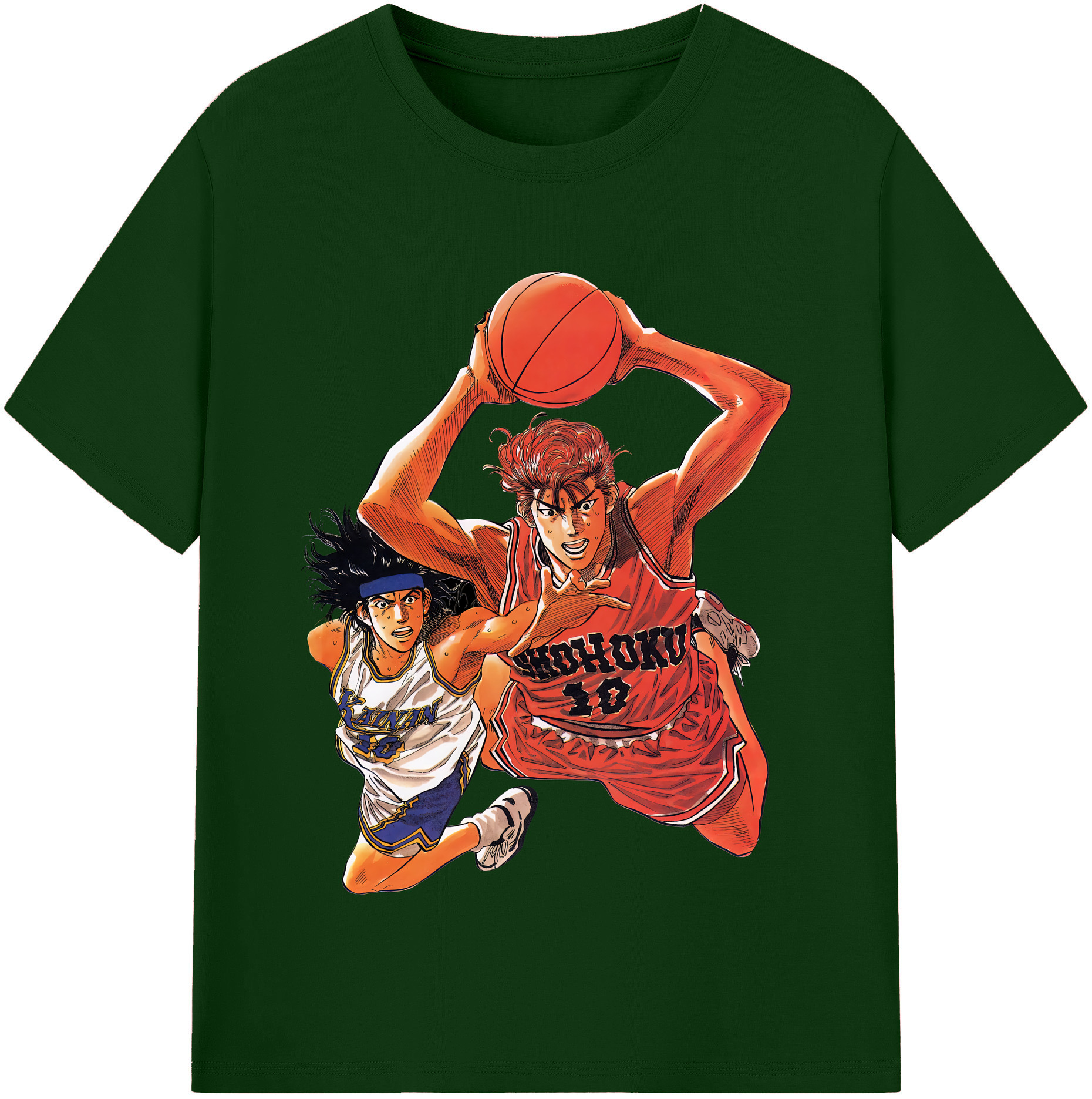 SLAM DUNK／スラムダンク 綿100％半袖Tシャツ（フロントプリント）